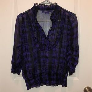 Purple/Black Blouse